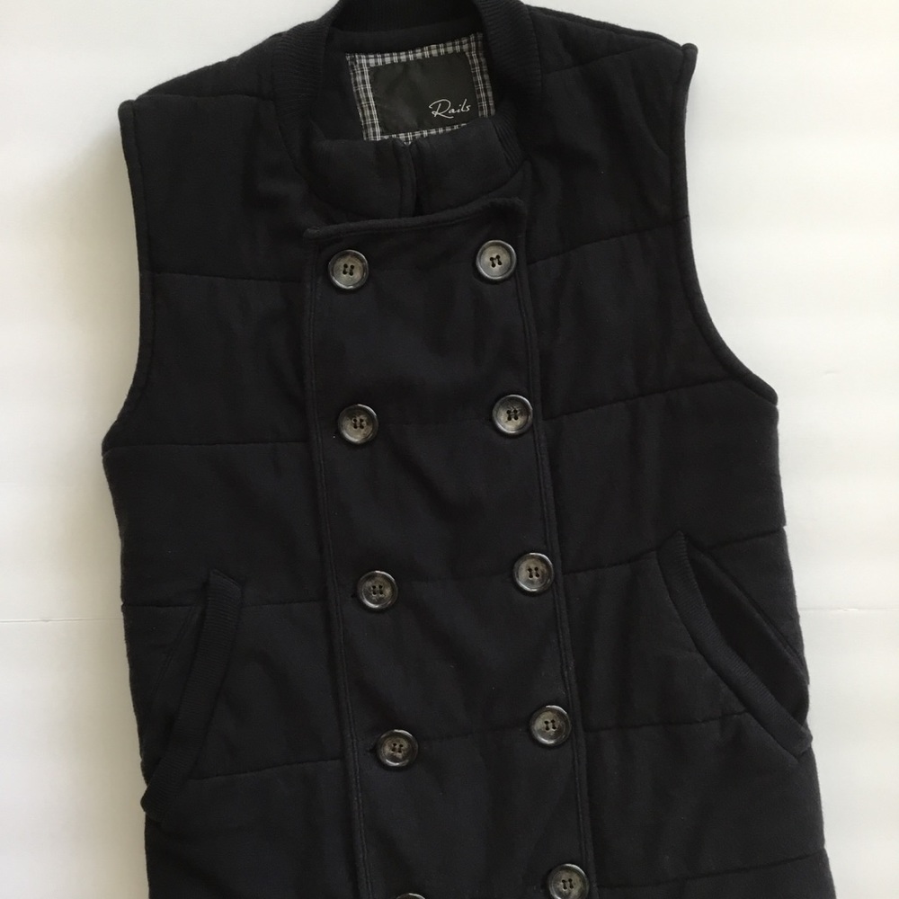 Rails Women’s Black Cotton Puffer Vest Size XS